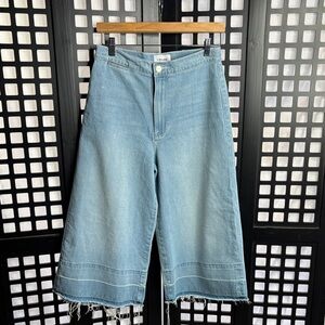 💙 Frame Light Blue Wide-Leg Jeans Size 28 Soft Cotton Blend High Rise 💙